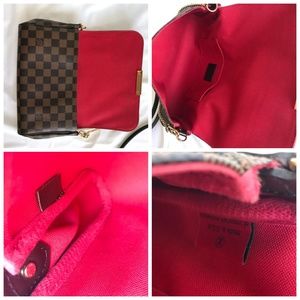 Louis Vuitton Bags - Louis Vuitton Favorite MM Damier Ebene Bag N41129 Louis Vuitton Bags - Louis Vuitton Favorite MM Damier Ebene Bag N41129
